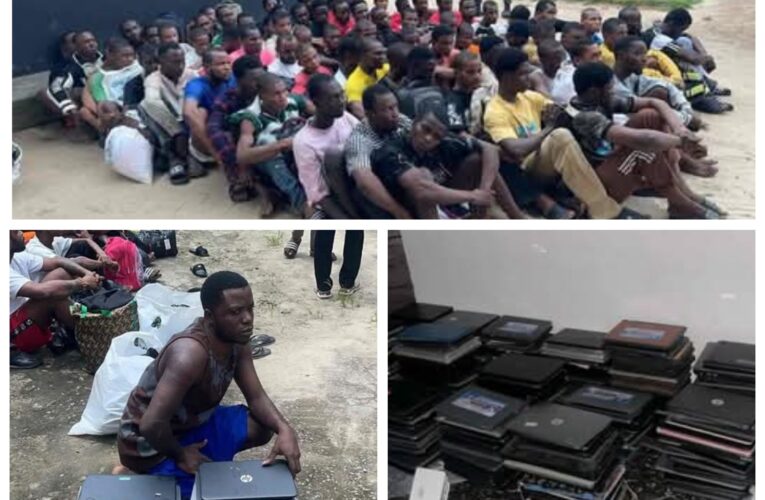 PHOTOS: 183 Internet Fraudsters Arrested In As Army Raids ‘Yahoo Training Centre’