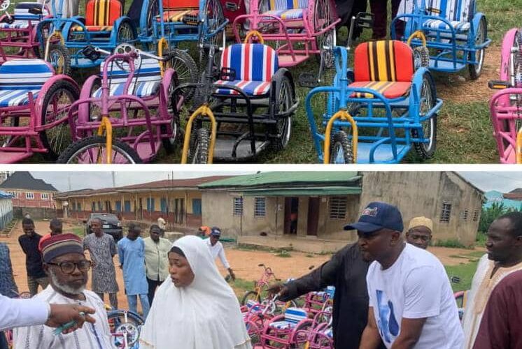 Agboworin Boosts PDP Candidate’s Campaign With Donation Of Tricycle Wheelchairs, Crutches, Others To Sabo Community