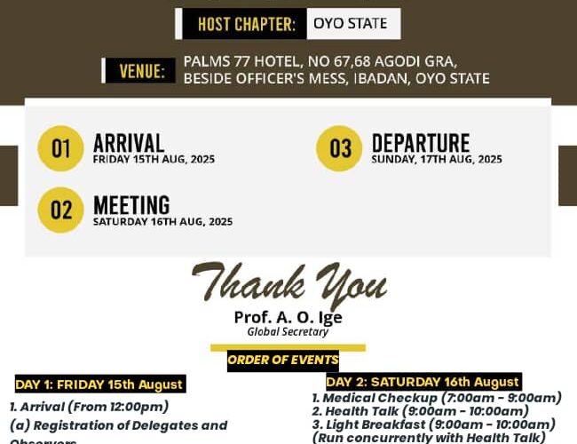 LAUTECH Alumni Set for 3rd Quarter Global Assembly Meeting in Ibadan