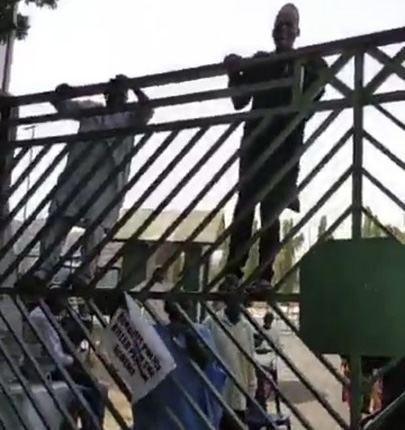 Retired Police Officers Protest Pension Bill Delay At National Assembly 