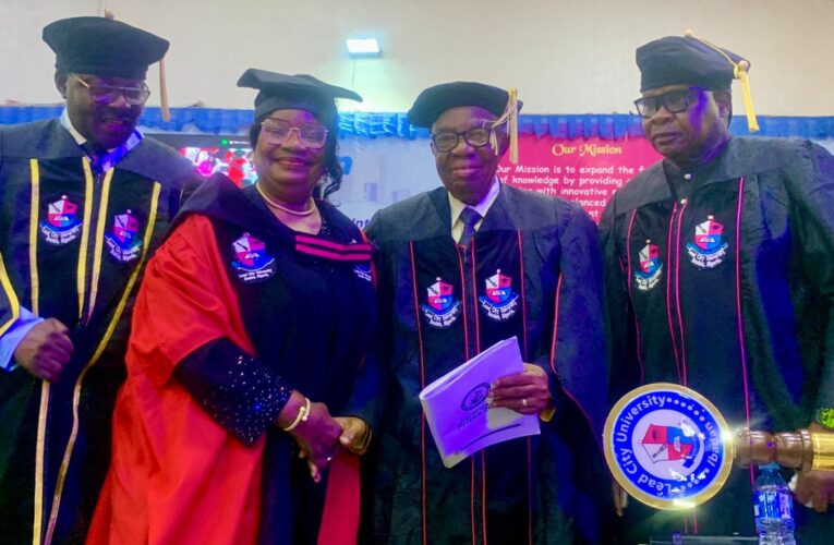 Wife of Oyo Deputy Gov, Ajibola Lawal Bags MPhil Business Administration from Leadcity University