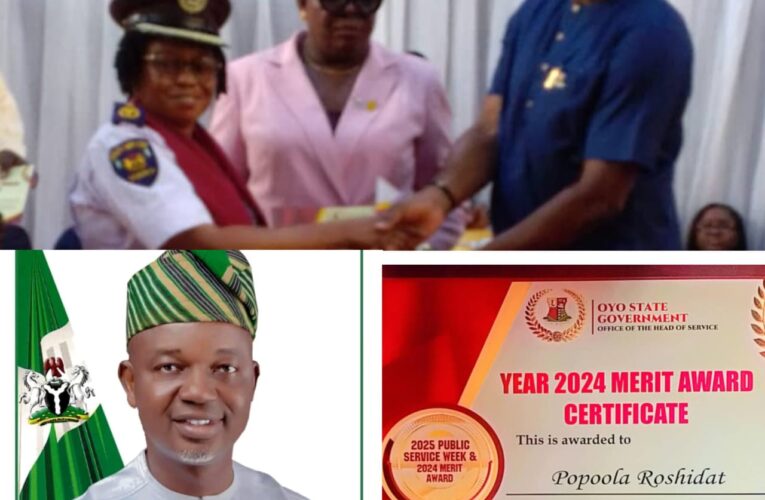 Ona Ara LG Chairman Celebrates Sanitarian Rashidat Popoola on Oyo State Local Government Best Staff Award