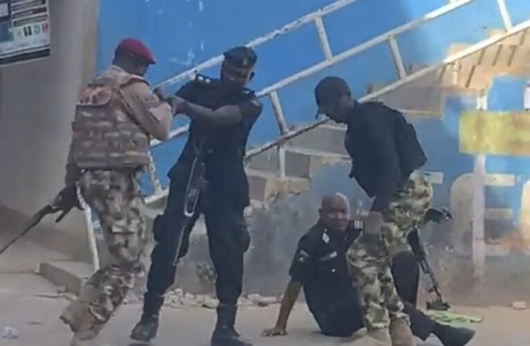 Soldiers, Police Officers Fight At A GSM Centre