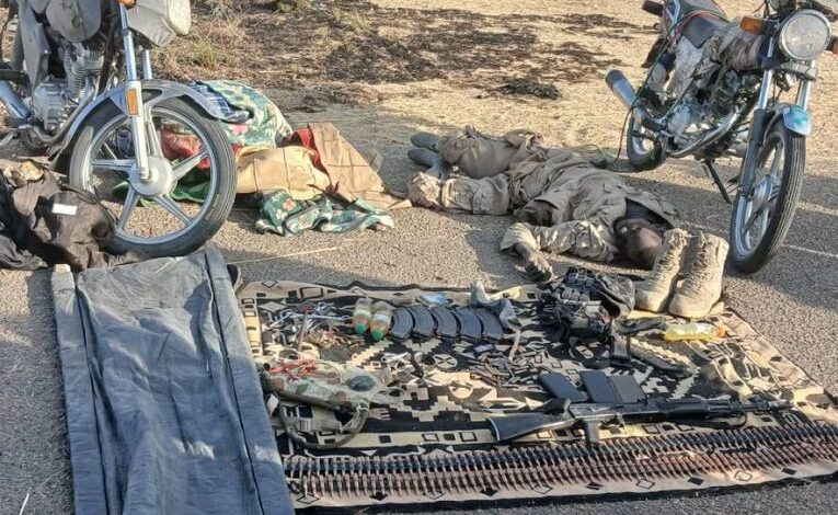 Troops Repel ISWAP Attack on Borno Military Base, Kill Several Terrorists, Recover Arms [PHOTOS]