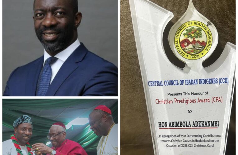 CCII: Adekanmbi Receives CPA for Outstanding Service to Christian Causes in Ibadan