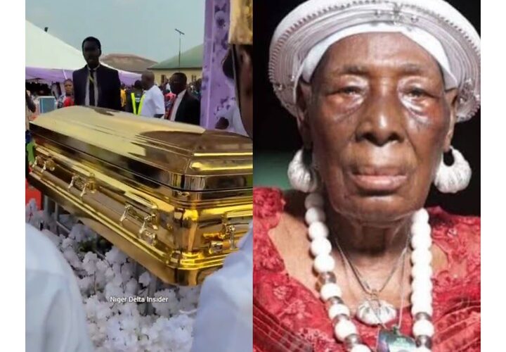 Prophet Jeremiah Fufeyin Buries Mother, Asetu, In ₦150 Million Gold Casket