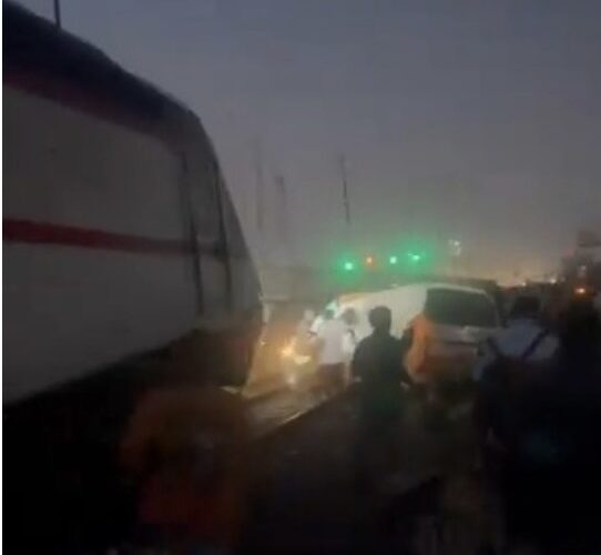 Train Collides With Bus In Lagos