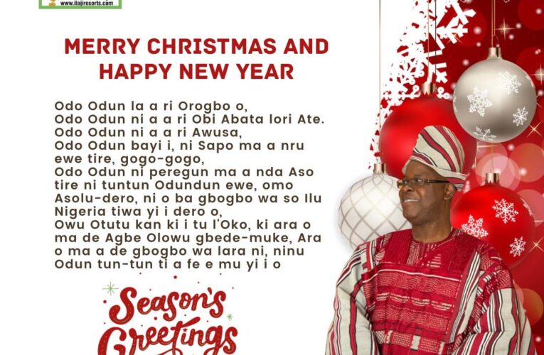 Christmas: Okanlomo Oodua, Chief Jubril Dotun Sanusi, Felicitates Christians, Urges National Unity