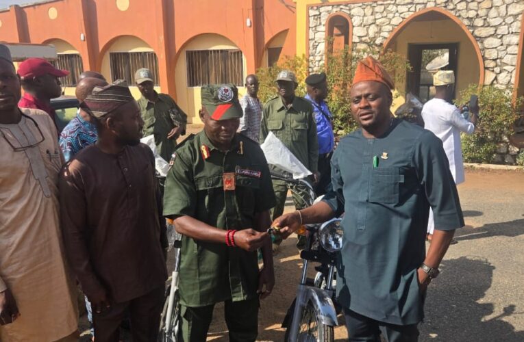 Olorunsogo LG Chairman Donates Motorcycles, Patrol Vehicles to Boost Security