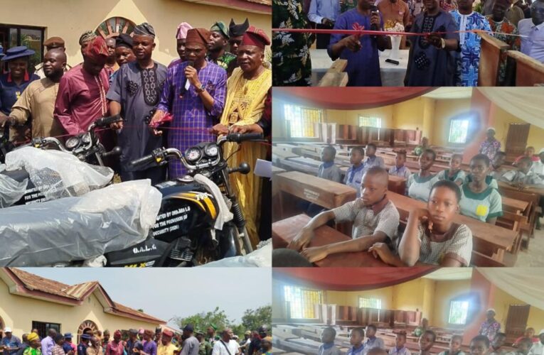 Ona Ara Local Government Donates Motorcycles to Security Agencies, Distributes Chairs to Public Schools