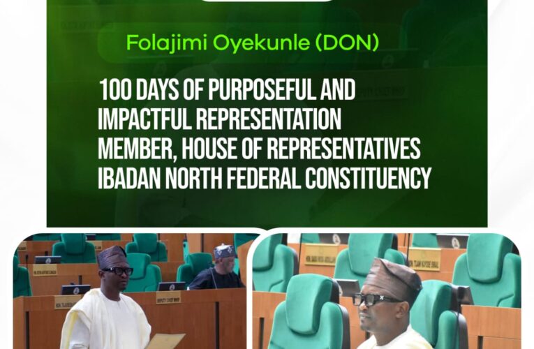 Folajimi Oyekunle (DoN) 100 Days of Purposeful Representation and Unmatched Legislative Progress 