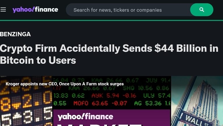 South Korean crypto firm accidentally sends $44 billion in bitcoins to users