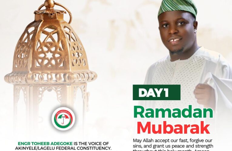 Engr. Toheeb Adegoke (ADLAT) Extends Warm Ramadan Greetings to Akinyele/Lagelu Muslim Community