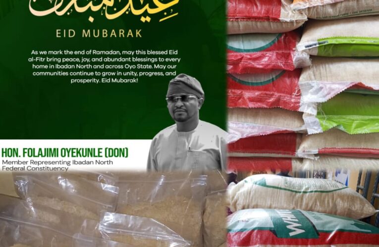 Eid-ul-Fitr: Oyekunle Distributes Palliatives, Cash Gifts in Ibadan North