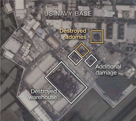 Satellite images show Iran is targeting US communications and radar systems