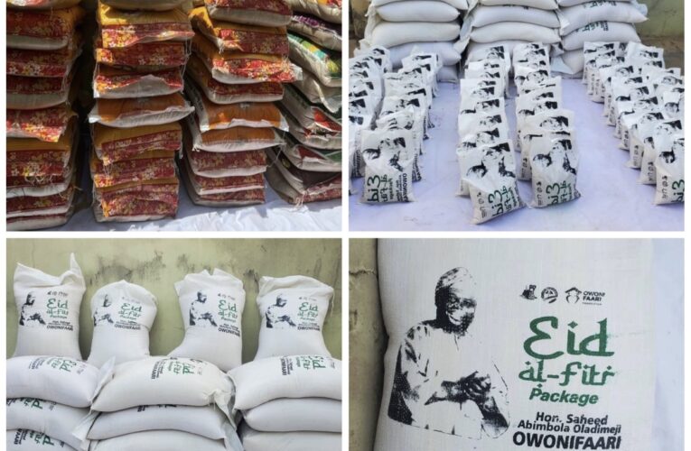 Owonifaari Distributes 97 Bags of Rice for Sallah in Ibadan Southeast LG