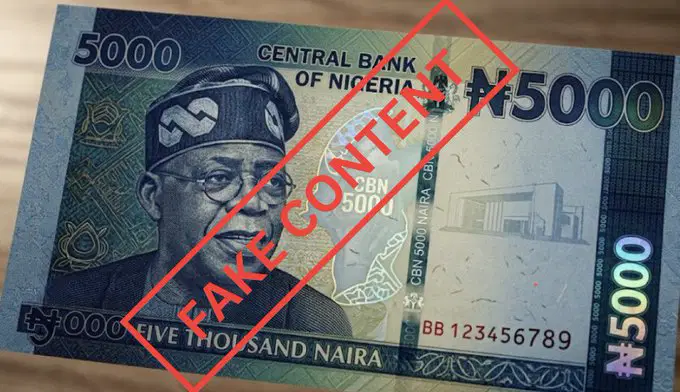 CBN breaks silence over viral N5000 notes featuring Tinubu 