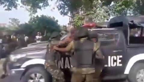 Video: Chaos As Military Exchange Blows During Tinubu’s Visit To Bayelsa
