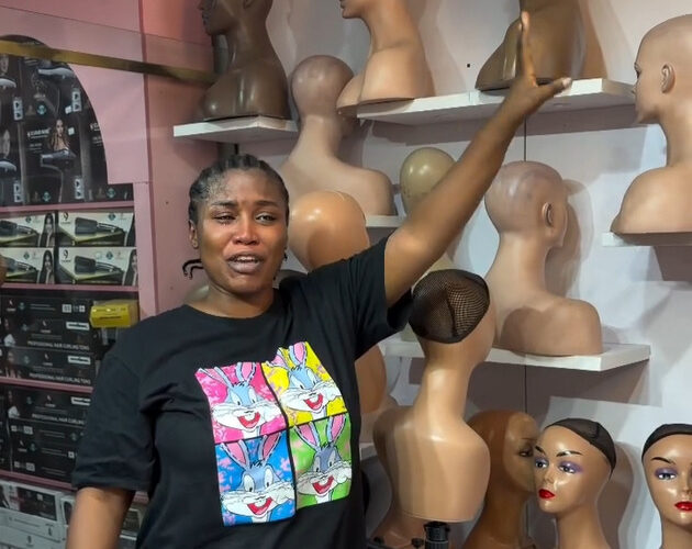 Nigerian Hair Vendor In Tears As Thieves Steal Millions Worth Of Hair (Photos/Video)