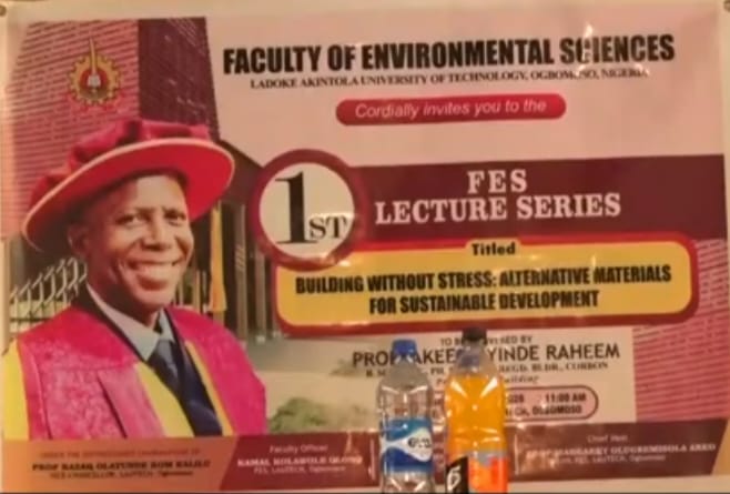 Faculty of Environmental Sciences (FES) LAUTECH Holds First Lecture Series || By Dr. Rafiu Babatunde IBRAHIM (PhD)