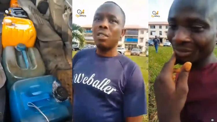 UCH Staff In Ibadan Caught By The Hospital’s CSO While Diverting Diesel(video)