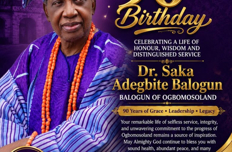 Hon. George Ogunlade Celebrates Balogun of Ogbomosoland, Dr. Saka Adegbite Balogun, at 90