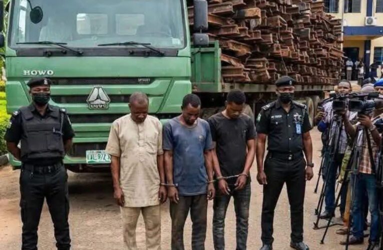 Oyo police arrest 3 suspected railway vandals, recover tracks worth ₦200m