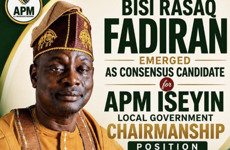 Iseyin LG Chairman Fadiran Rasaq Emerges APM Consensus Candidate For 2026 Polls