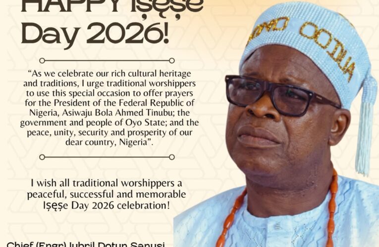 Chief Dotun Sanusi Greets Traditional Worshippers On 2026 Isese Day