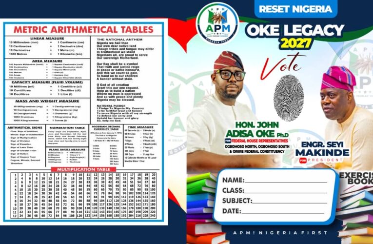 Oke LEGACY commences distribution of 6,000 notebooks, writing materials to schools across Ogbomoso North, South, Oriire LGAs