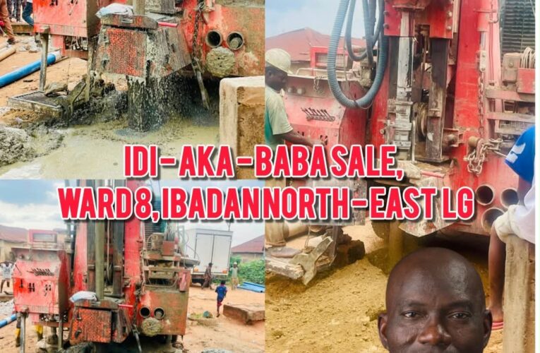 Agboworin Installs 3 More Boreholes in Ibadan North-East/South-East, Pledges More Projects