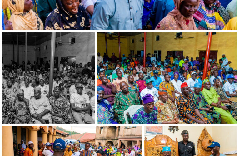 2027: Mammoth Crowd Welcomes Bimbo Adekanmbi in Iseyin, Kajola, Itesiwaju as Onjo of Okeho, Traditional Rulers, and Religious Leaders Back Mandate