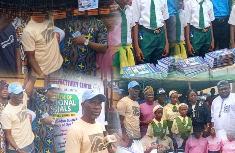 Agboworin Donates 500 Chairs, 10,600 Notebooks, 900 Textbooks To Schools In Ibadan North-East/South-East