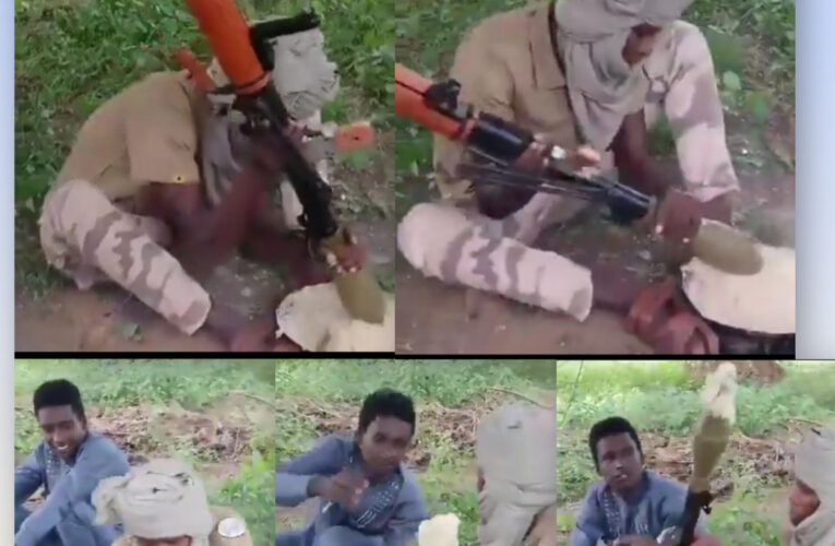 Viral Video Shows Suspected Bandit Using RPG To Stir Semo In Forest